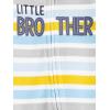 imageSimple Joys by Carters Baby Boys 2Pack Fleece Footed Sleep and PlayLight Blue DogsWhite Stripe