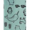 imageSimple Joys by Carters Baby Boys 2Pack Fleece Footed Sleep and PlayRust StripeSpruce Green Forest Animals