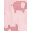 imageSimple Joys by Carters Baby Girls 2Way Zip Thermal Footed Sleep and Play Pack of 2Pink ElephantWhite Floral