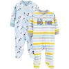 Light Blue Dogs/White Stripe