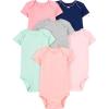 imageSimple Joys by Carters Baby Girls 6Pack Sleeveless BodysuitMulticolorSolid Colors
