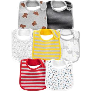 imageSimple Joys by Carters Baby 7Pack Teething BibsBearDinosaurStripe