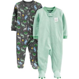 imageSimple Joys by Carters Baby Boys 2Pack Halloween Cotton Footed Sleep and Play