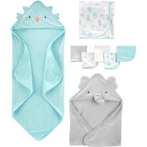 imageSimple Joys by Carters Unisex Babies 8Piece Towel and Washcloth Set MultipacksAqua BlueGrey