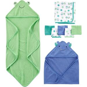 imageSimple Joys by Carters Unisex Babies 8Piece Towel and Washcloth Set MultipacksBlueGreenWhite