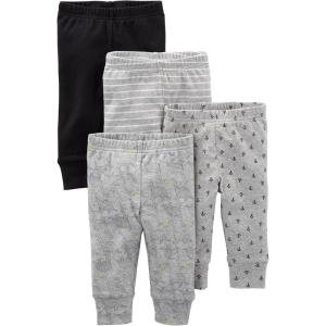 imageSimple Joys by Carters Unisex Babies Pant Pack of 4Black BananasGreyWhite