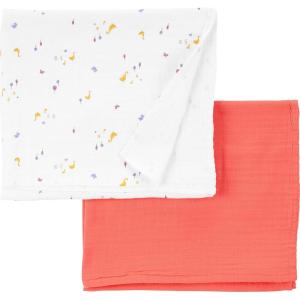 imageSimple Joys by Carters UnisexBaby 2Pack Cotton Gauze BlanketOrangeWhite Ducks