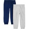 imageSimple Joys by Carters Boys 2Pack Pull on Fleece PantsGrey HeatherNavy