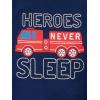 imageSimple Joys by Carters Boys and Toddlers 4Piece Pajama Set Cotton Top ampamp Fleece BottomGreyGreen DinosaurFiretruckHeroes