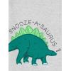 imageSimple Joys by Carters Boys and Toddlers 4Piece Pajama Set Cotton Top ampamp Fleece BottomGreyGreen DinosaurFiretruckHeroes