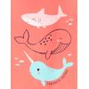 imageSimple Joys by Carters Girls 3Piece Assorted Rashguard SetsOrange Sea LifeRed FruitStripe