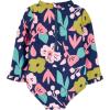 imageSimple Joys by Carters Girls Long Sleeve Zipper One Piece SwimsuitFloral