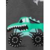 imageSimple Joys by Carters Toddlers and Baby Boys LooseFit Flame Resistant Fleece Footed Pajamas Pack of 3Dark Grey Monster TrucksLight Blue StripeTurquoise Blue Gorilla