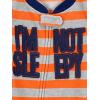 imageSimple Joys by Carters Toddlers and Baby Boys LooseFit Flame Resistant Fleece Footed Pajamas Pack of 3Grey ConstructionNavy DinosaurOrange Stripe