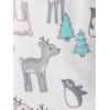 imageSimple Joys by Carters Toddlers and Baby Girls LooseFit Flame Resistant Fleece Footed Pajamas Pack of 3Offwhite DeerPink LlamaTurquoise Green Snowflake