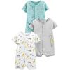 Aqua Blue Forest Animals/Grey Mini Stripe/White