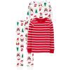 Red Stripe/White Christmas Print