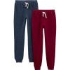imageSimple Joys by Carters Boys 2Pack Pull on Fleece PantsBurgundyNavy Heather Kid