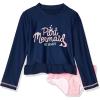 imageSimple Joys by Carters Girls 2Piece Assorted Rashguard SetsNavy MermaidPink Stripe