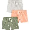 Green Floral/Light Grey Heather/Pink Kid