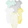 imageSimple Joys by Carters Unisex Babies ShortSleeve BodysuitGreyYellow