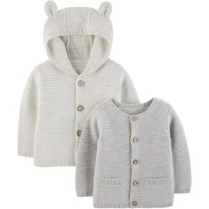 imageSimple Joys by Carters Baby 2Pack Neutral Knit Cardigan SweatersGrey