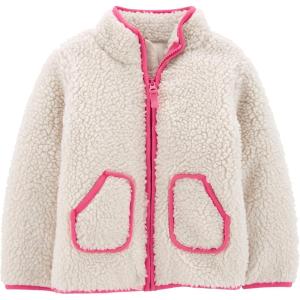 imageSimple Joys by Carters Baby Hooded Sherpa JacketPinkBeige
