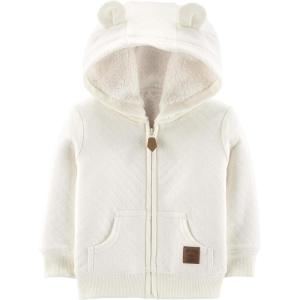 imageSimple Joys by Carters Baby Hooded Sweater Jacket with Sherpa LiningOatmeal
