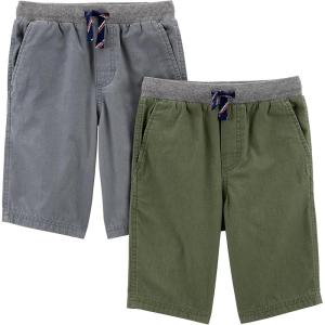 imageSimple Joys by Carters Boys Shorts Pack of 2GreenGrey