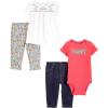 imageSimple Joys by Carters Baby Girls 4Piece BodysuitElephantFloralHappy Pack