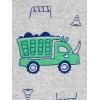 imageSimple Joys by Carters Boys 6Piece Snug Fit Cotton Pajama SetGreen StripeGrey TrucksNavy ElephantOrange Stripe