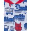 imageSimple Joys by Carters Kids 3Pack Snug Fit Footless Cotton PajamasBlue FiretruckGrey StripeWhite Dinosaur