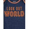imageSimple Joys by Carters babyboys 3pack JumpsuitsGrey Heather Rugby StripeNavy Text PrintWhite Stripe