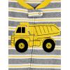 imageSimple Joys by Carters babyboys 3pack Snug Fit Footed Cotton PajamasBlack MonsterBlue DinosaurGrey Stripe