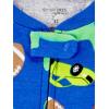 imageSimple Joys by Carters babyboys 3pack Snug Fit Footed Cotton PajamasBlack MonsterBlue DinosaurGrey Stripe
