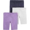 imageSimple Joys by Carters Babies Toddlers and Girls Bike Shorts Pack of 3PurpleDenimGrey