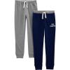 imageSimple Joys by Carters Baby Boys 2Pack Athletic Knit Jogger PantsCharcoalNavy Kid