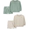 Beige Stripe/Bottle Green