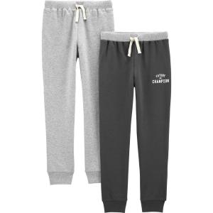 imageSimple Joys by Carters Baby Boys 2Pack Athletic Knit Jogger PantsLight Grey HeatherDark Grey