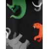 imageSimple Joys by Carters boys 4piece Pajama Set Cotton Top ampamp Fleece BottomDinosaur