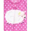 imageSimple Joys by Carters girls LooseFit Flame Resistant Fleece Footed PajamasBlue ElephantNavy MonsterPink Dots