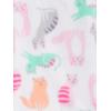 imageSimple Joys by Carters girls LooseFit Flame Resistant Fleece Footed PajamasCatDotsOwls