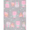 imageSimple Joys by Carters girls LooseFit Flame Resistant Fleece Footed PajamasCatDotsOwls