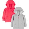 imageSimple Joys by Carters girls 2pack Full Zip HoodiesPinkGrey