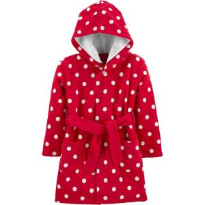 imageSimple Joys by Carters Toddlers and Baby Girls Hooded Sleeper RobeRed Polka Dot