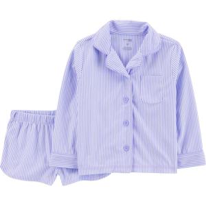imageSimple Joys by Carters babygirls 2piece Coat Style Pajama SetPurple