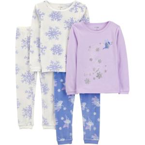 imageSimple Joys by Carters babygirls 4piece Pajama SetBlue