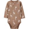 imageSimple Joys by Carters Unisex Baby 5pack Longsleeve BodysuitBrown Safari