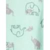 imageSimple Joys by Carters unisexbaby 2pack Neutral Fleece Footed Sleep and PlayGrey StarsMint Green Elephant