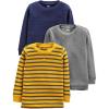 Grey/Navy Heather/Yellow Stripe